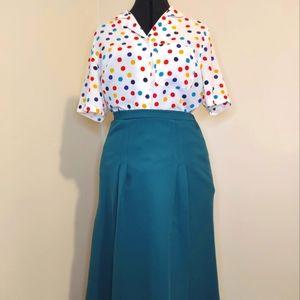 Vintage polkadot short sleeve shirt